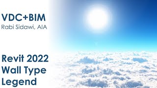 Revit 2022 Wall Type Legend 4K