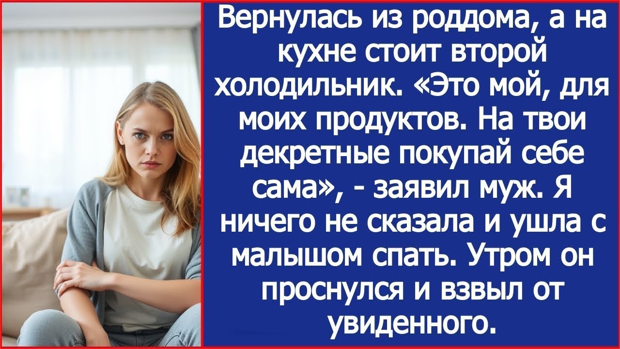 Вернулась из роддома, а на кухне стоит второй холодильник. 