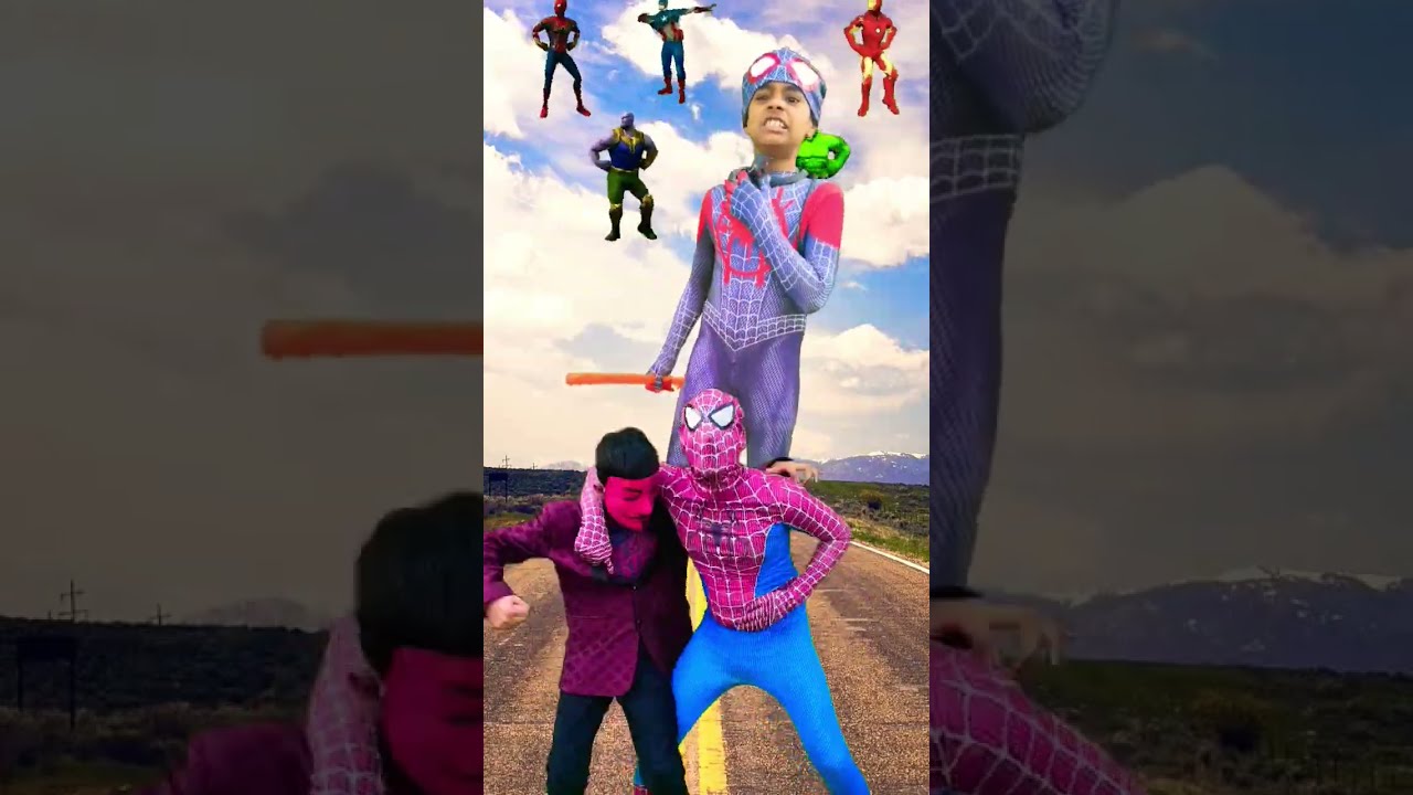 Spider Man Vs Super Goblin Mine Blowing Fight With Hulk And Avengers Spiderman Shorts