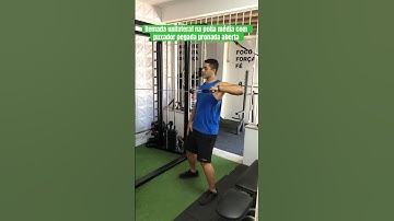 Remada unilateral na polia média com puxador pegada pronada aberta - Prof. Matheus Gomes #fitness