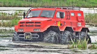 RUSAK all-terrain vehicle: we overcome the swamp and the river Resimi