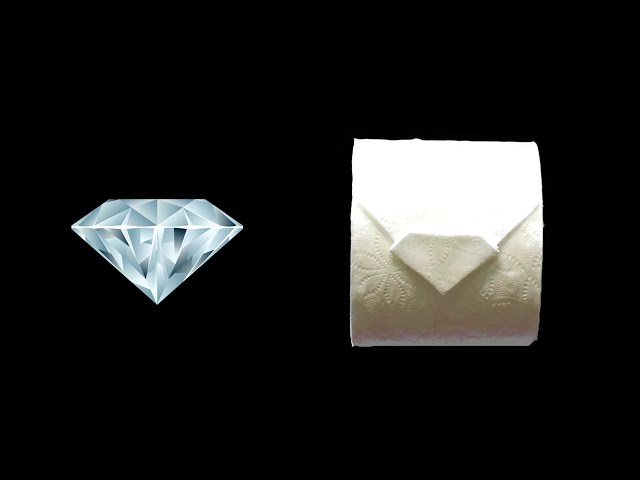 How to Make a Diamond on Toilet Paper 