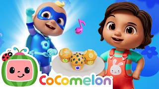 yummy healthy muffins super heroes nina s familia cocomelon
