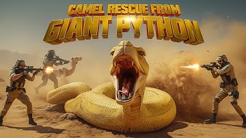 Epic Camel Rescue from Giant Python | Realistic Desert Battle | HDR Cinematic Wildlife Story.#viral 