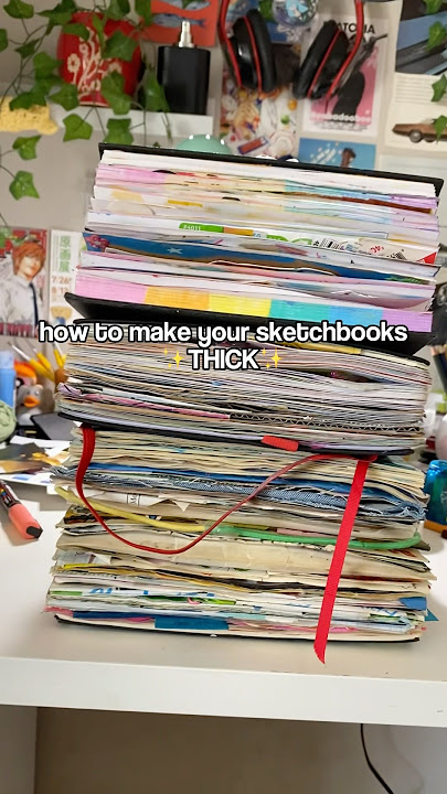 CHUNKY SKETCHBOOK TUTORIAL!1 (theres more im gonna make a part 2) #art #sketchbook #chunkysketchbook