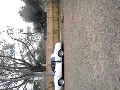 Redneck way to pull a stump out the ground.