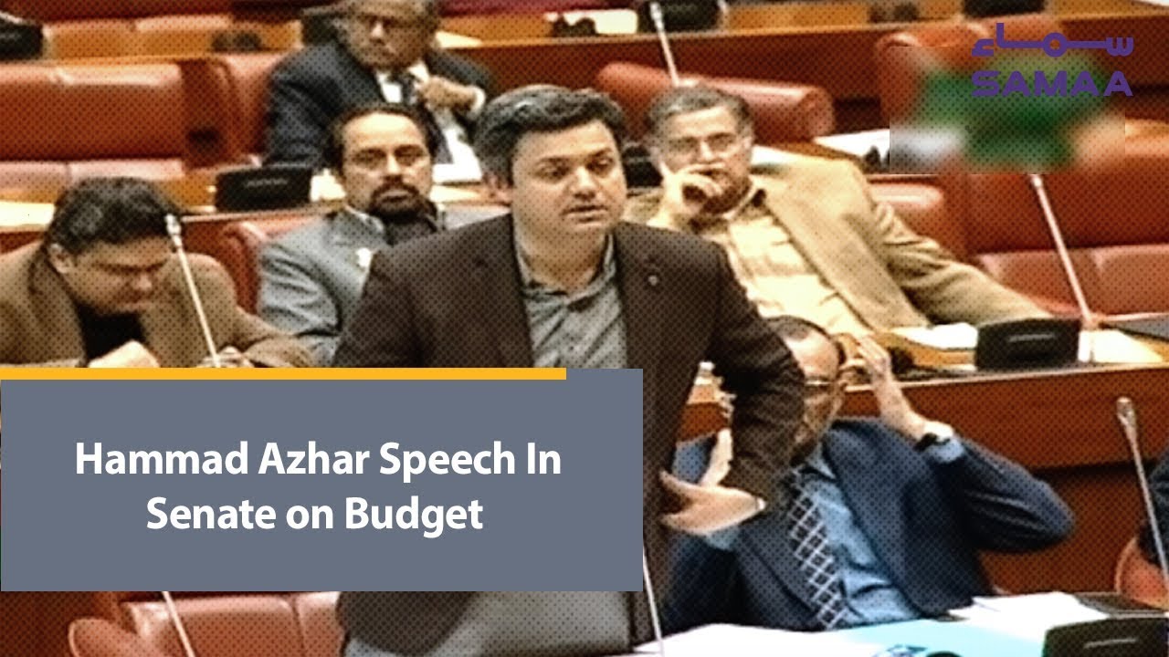 Hammad Azhar Speech In Senate on Budget | SAMAA TV | 24 Jan,2019 - YouTube