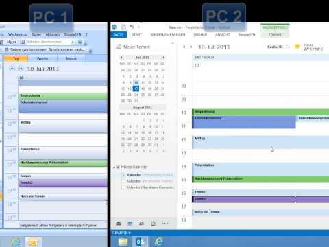 SimpleSYN - Outlook in Echtzeit zwischen PCs synchronisieren