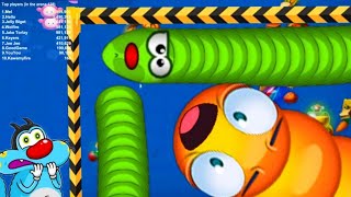 Worms zone.io hungry Snake Saamp Wala Game oggy with Joy new record 2024 #1