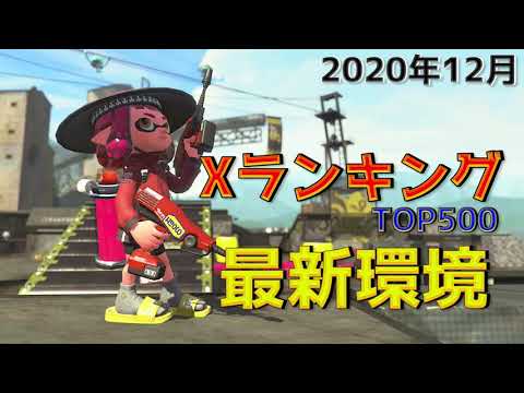 スプラトゥーン２ 最強武器ランキング ウデマエx Top500 年12月 最新環境 Youtube