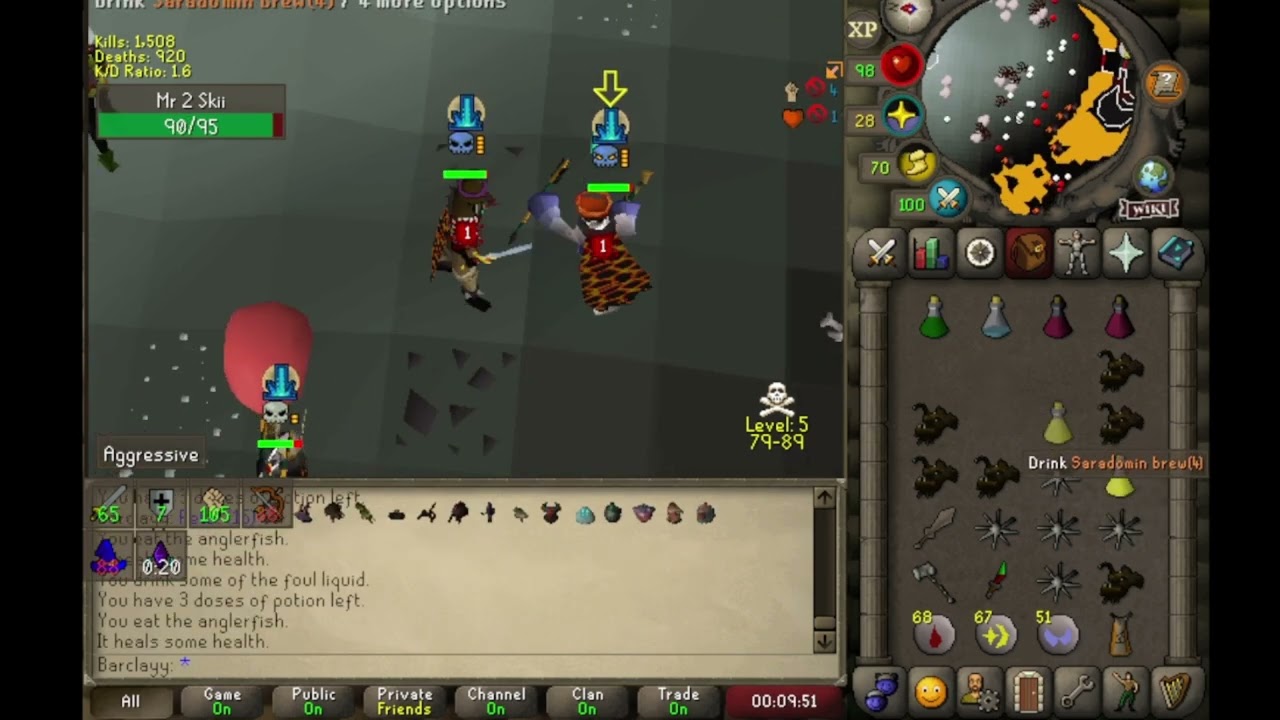 60 attack vs 75 attack Pure, new arkan blade and antler guard dds