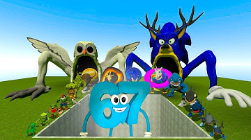 AI Brainrot Memes vs Roblox 67 Sahur Bosses in Giant Pit – Gmod Chaos