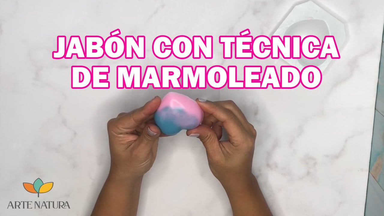 Trabaja con Jabón Base de Glicerina y técnica de marmoleado
