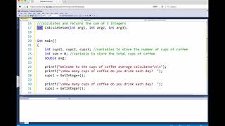 15. Programmer defined functions coffee.c (2)