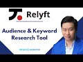 Relyft review  audience user demographics  keyword research tool alternative to sparktoro