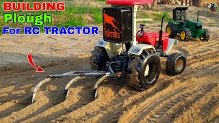 (soil tiller) DIY Plough for powerful RC tractor #ajmodelmaker #swaraj855