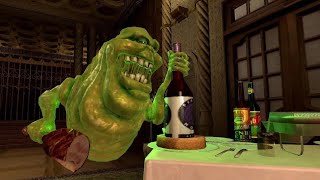 Ghostbusters - catching Slimer at the Sedgewick Hotel | Green Ghost | PlayStation | Gameplay