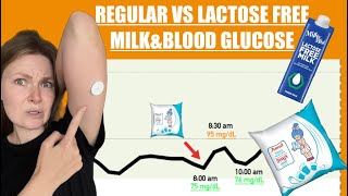 Is Regular or Lactose Free milk better for blood sugar? #cgm #insulinresistance #bloodglucose