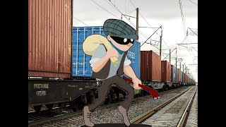 Как преступники грабят контейнерные поезда/How criminals Rob container trains.