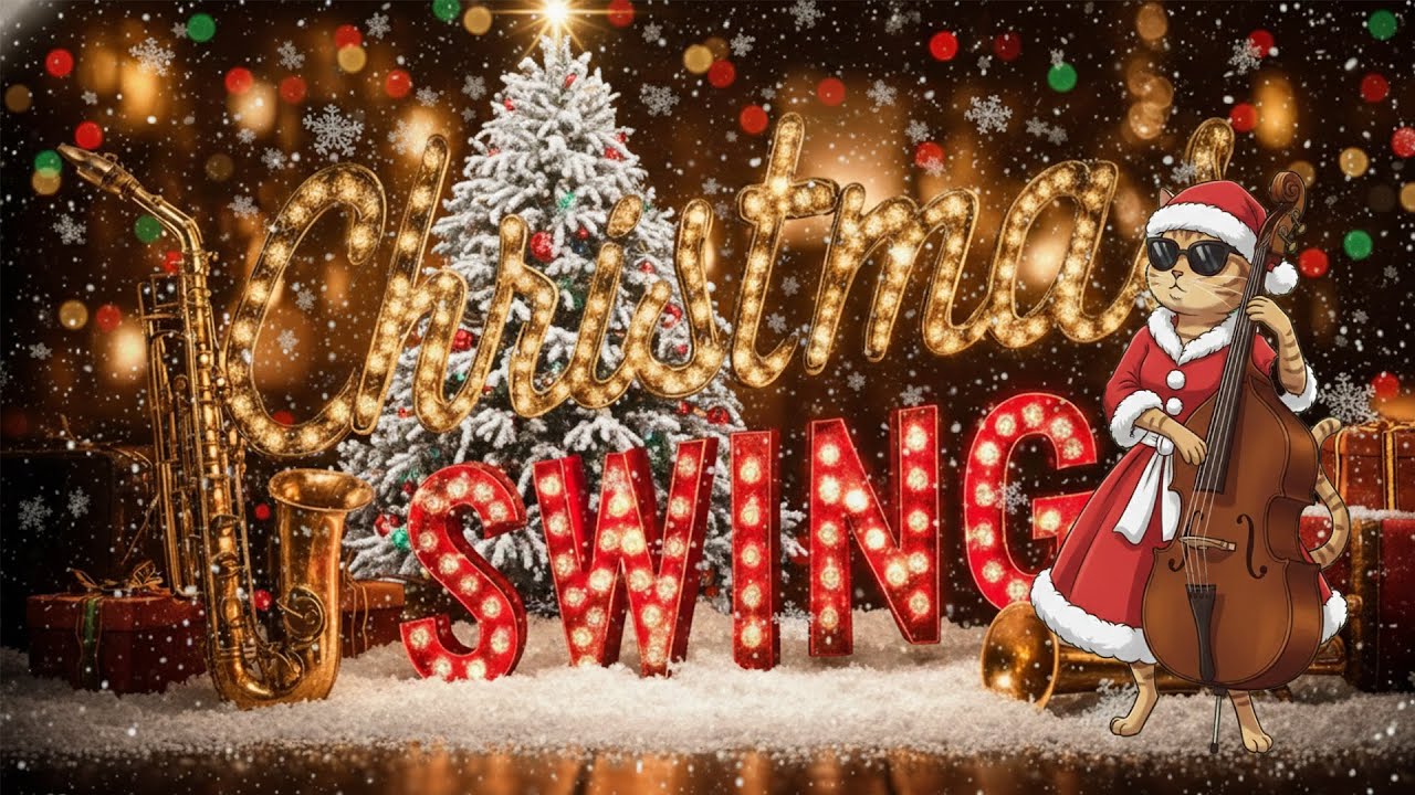 Electro Swing BGM: FEEL THE BEAT 🎻 Cool Santa Cat Bass Mix | Christmas Party Groove