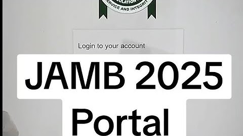 JAMB 2025 Portal
