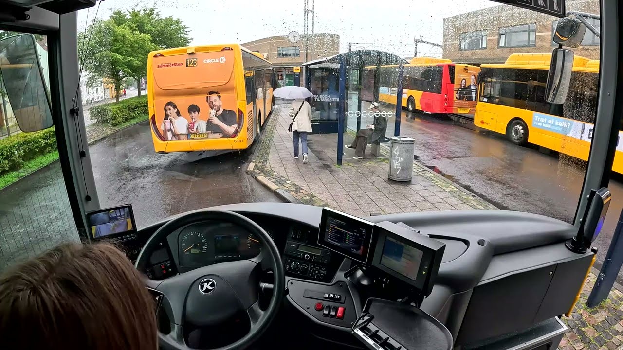 [Bus Driver POV] Driving Out Of Roskilde In Rush Hour