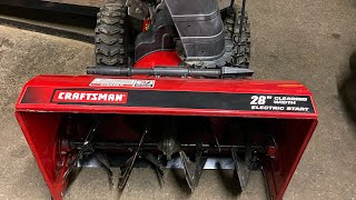 How to install a auger drive belt craftsman 28” snow thrower