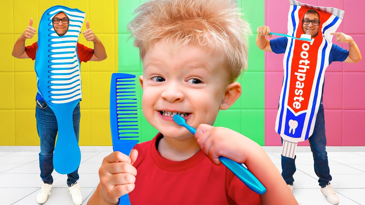 Мама учит Адама полезным привычкам