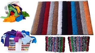 Zero Cost DIY-Floor mat, Doormat - Make at home- Repurpose old clothes in your home #diy #reuse