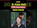 Dr Atanu Nath को मिला Breakthrough 2026 prize