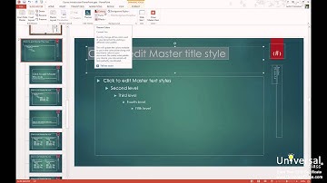 Creating and Using Master Slides in Microsoft PowerPoint 2013