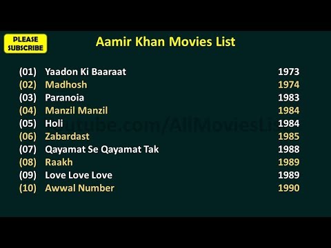 Aamir Khan Movies List - YouTube