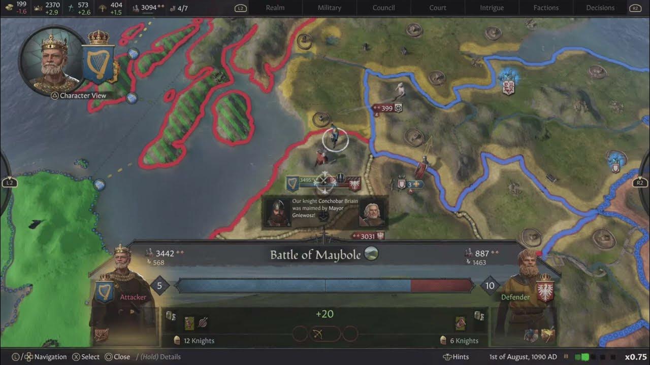 CK3 how retreat from battle on console - YouTube