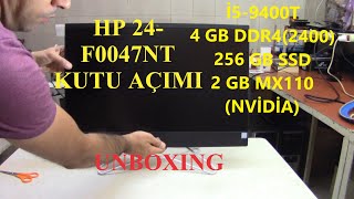 HP 24-F0047NT UNBOXING - i5 9400T 4GB 256GB SSD 2GB MX110