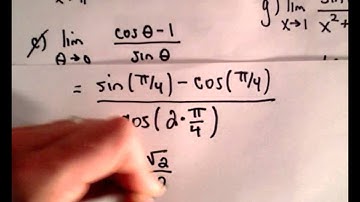 Limit Problems with Trig , Part 2