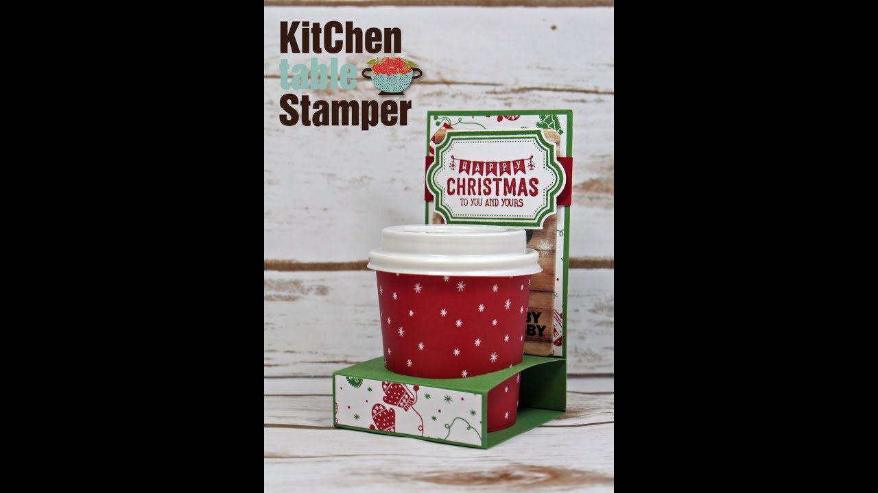 Stampin Up! Labels to Love Espresso Cup Gift Card Holder with Kitchen Table Stamper YouTube