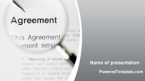 Studying And Signing Agreement PowerPoint Template by PoweredTemplate.com