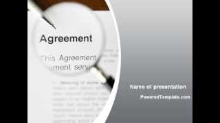 Studying And Signing Agreement PowerPoint Template by PoweredTemplate.com