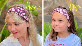 Just a Piece of Fabric and 5 Minutes Make a Turban Headband for Summer