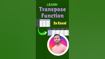 Transpose Function in Excel | Excel Tricks | Excel Shorts @ExcelSquareByAfroz
