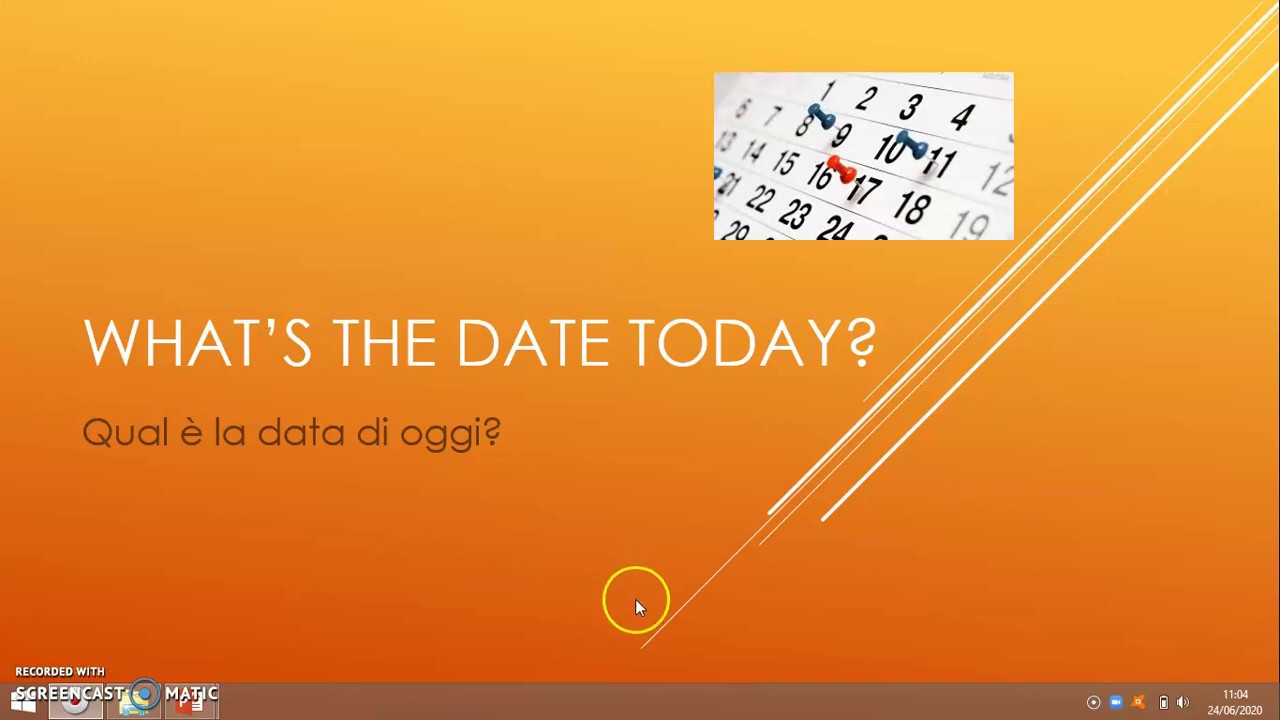 salva la data in inglese
