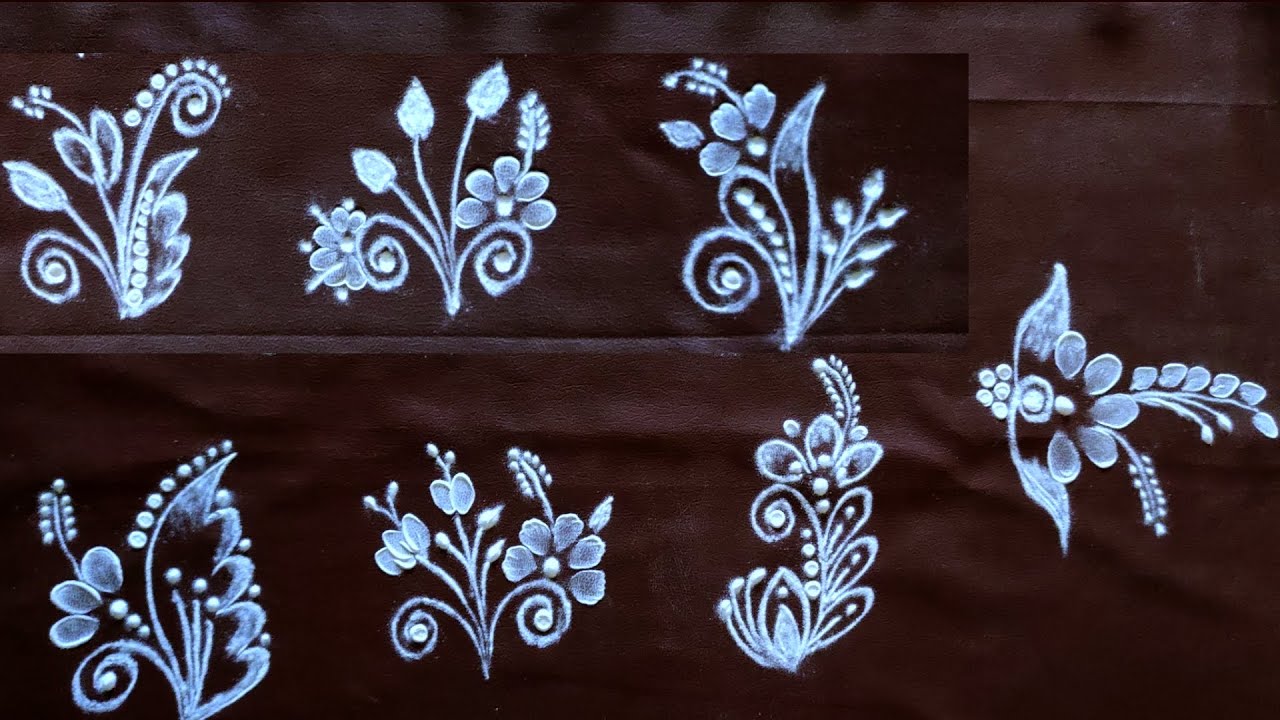 7 Days 7 Rangoli designs. Simple Unique Rangoli Designs. Daily use ...