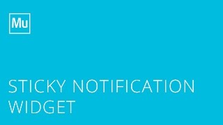Adobe Muse Sticky Notification Widget