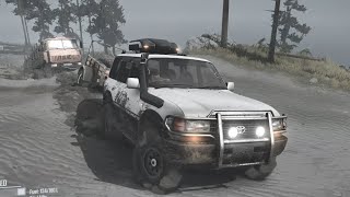 TOYOTA LAND CRUISER 80 PULLS WOOD TRUCK FROM SOFT SAND screenshot 2