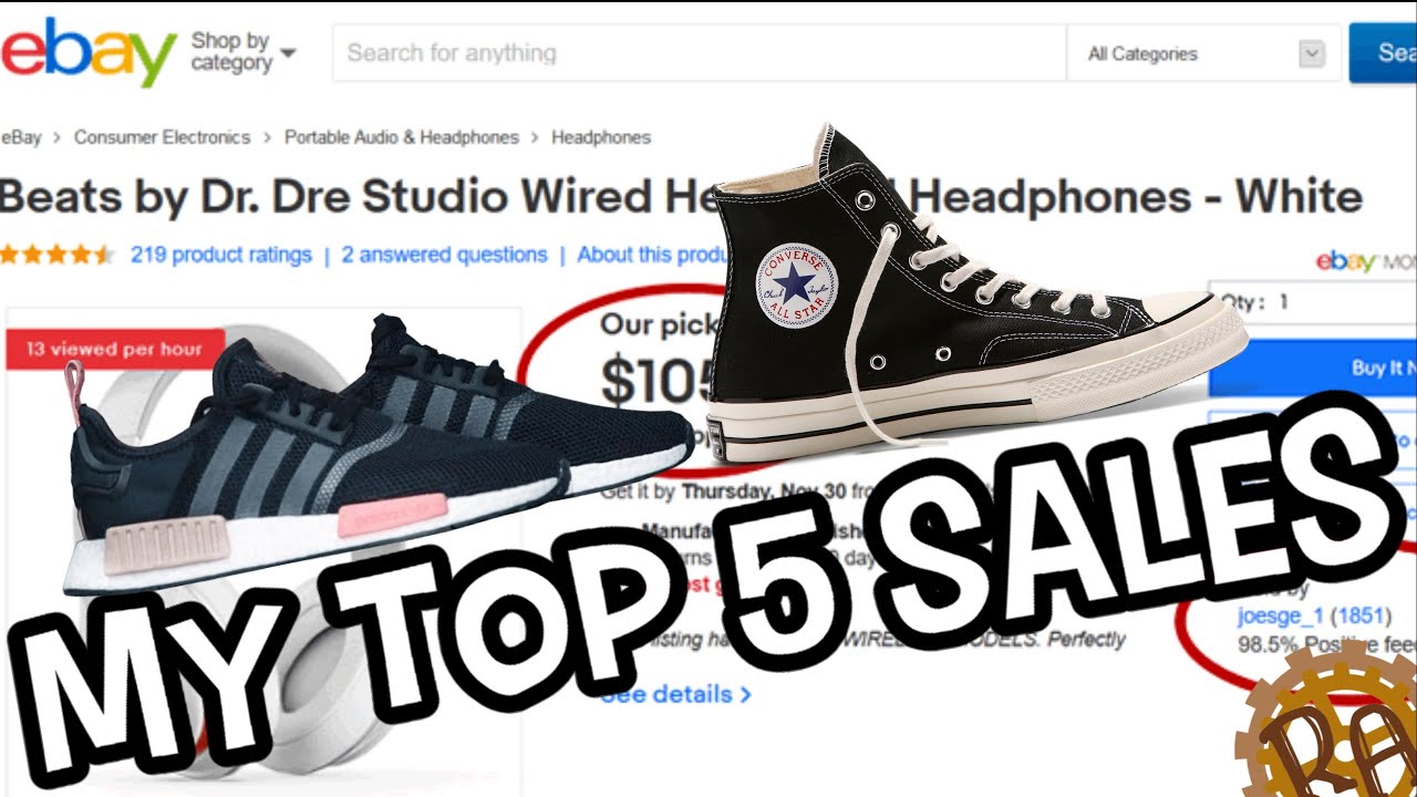 MY TOP 5 EBAY SALES WHAT MAKES **REAL** MONEY ON EBAY/AMAZON/DEEPOP