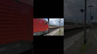 Br101 049-5 mit Paar IC1 wagen ohne Fahrplan durch Helmstedt und leider ein Güterzug mit Br189