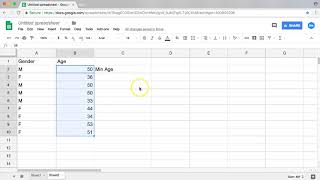 Google Sheets Min Function 2018