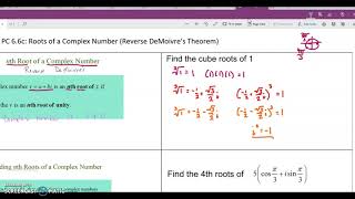 PC 6.6c (roots of complex numbers)