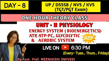 (DAY-8) | ENERGY SYSTEM | BIOENERGETICS | ATP | ATP-PC SYSTEM