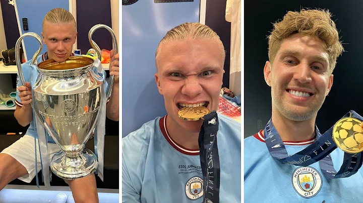 Manchester City Crazy Dressing Room Celebrations After Champions League Win